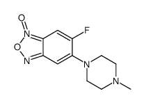 6-Fluoro-5-(4-methylpiperazin-1-yl)benzo[1,2,5]oxadiazol-1-oxide结构式
