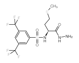 n-[3,5-bis(trifluoromethyl)benzenesulfonyl]-l-methionyl hydrazide Structure