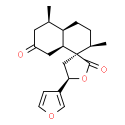 (3R,5R)-5-(3-Furanyl)-2',3',4,4',4'aβ,5,5',6',8',8'aβ-decahydro-2'α,5'α-dimethylspiro[furan-3(2H),1'(7'H)-naphthalene]-2,7'-dione结构式