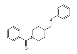 phenyl-[4-(phenylsulfanylmethyl)piperidin-1-yl]methanone结构式
