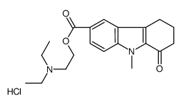 diethyl-[2-(9-methyl-8-oxo-6,7-dihydro-5H-carbazole-3-carbonyl)oxyethyl]azanium,chloride Structure