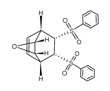 (1R,2S,4R,5S,8R,9S)-8,9-bis(phenylsulfonyl)-3-oxatricyclo[3.2.2.02,4]non-6-ene结构式