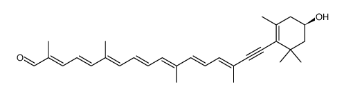 (all-E)-(3R)-3-Hydroxy-7,8-didehydro-8'-apo-β-caroten-8'-al Structure