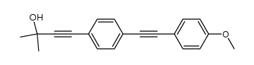 4-(4-((4-methoxyphenyl)ethynyl)phenyl)-2-methylbut-3-yn-2-ol Structure