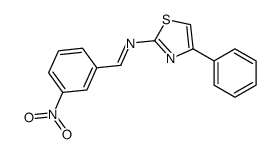 1-(3-nitrophenyl)-N-(4-phenyl-1,3-thiazol-2-yl)methanimine Structure