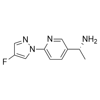 (R)-1-(6-(4-氟-1H-吡唑-1-基)吡啶-3-基)乙-1-胺结构式