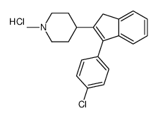 4-[3-(4-chlorophenyl)-1H-inden-2-yl]-1-methylpiperidine,hydrochloride Structure