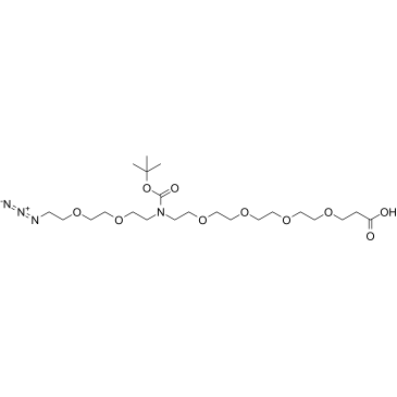 N-(Azido-PEG2)-N-Boc-PEG4-acid structure