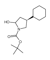 (4S)-tert-butyl 4-cyclohexyl-2-hydroxypyrrolidine-1-carboxylate Structure