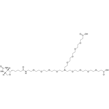 N-(Biotin-PEG4)-N-bis(PEG4-acid)结构式