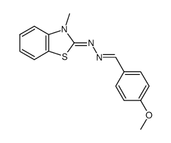 2-((4-methoxybenzylidene)hydrazono)-3-methyl-2,3-dihydrobenzo[d]thaizole Structure