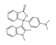 1(3H)-Isobenzofuranone,3-[4-(dimethylamino)phenyl]-3-(1,2-dimethyl-1H-indol-3-yl)-结构式