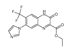 ethyl 3,4-dihydro-7-(imidazol-1-yl)-3-oxo-6-(trifluoromethyl)quinoxaline-2-carboxylate结构式