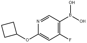 4-Fluoro-2-(cyclobutoxy)pyridine-5-boronic acid结构式