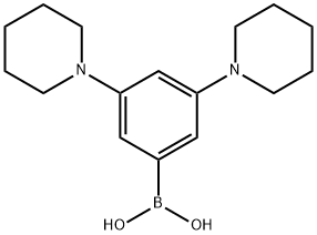 3,5-Bis(piperidino)phenylboronic acid Structure