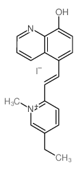 Pyridinium,5-ethyl-2-[2-(8-hydroxy-5-quinolinyl)ethenyl]-1-methyl-, iodide (1:1) Structure