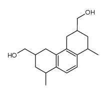 1,8-Dimethyl-3,6-bis(hydroxymethyl)-1,2,3,4,5,6,7,8-octahydro-phenanthren结构式