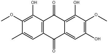 1,6,8-Trihydroxy-2,7-dimethoxy-3-methylanthraquinone结构式