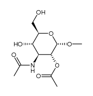 Methyl 3-acetamido-2-O-acetyl-3-deoxy-α-D-glucopyranosid结构式