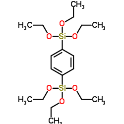 1,4-二(三乙氧基甲硅烷基)苯结构式