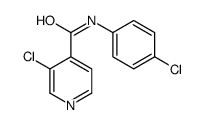 3-Chloro-N-(4-chlorophenyl)-4-pyridinecarboxamide结构式