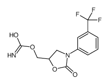 2-Oxo-3-[3-(trifluoromethyl)phenyl]-5-oxazolidinylmethyl=carbamate结构式