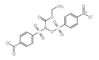 Benzenesulfonicacid, 4-nitro-, (ethoxycarbonyl)[(4-nitrophenyl)sulfonyl]azanyl ester Structure