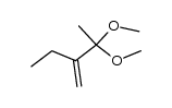 2-ethyl-3,3-dimethoxy-but-1-ene结构式