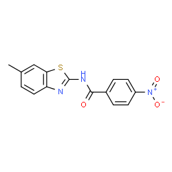 N-(6-methylbenzo[d]thiazol-2-yl)-4-nitrobenzamide结构式