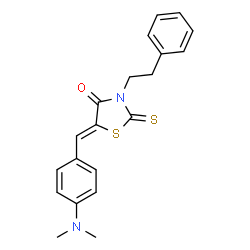 5-[4-(dimethylamino)benzylidene]-3-(2-phenylethyl)-2-thioxo-1,3-thiazolidin-4-one结构式