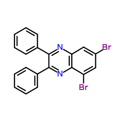 5,7-Dibromo-2,3-diphenylquinoxaline结构式