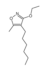 Isoxazole, 3-ethoxy-4-hexyl-5-methyl- (9CI) Structure