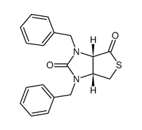 cis-(±)-1,3-dibenzyldihydro-1H-thieno[3,4-d]imidazole-2,4(3H,3aH)-dione结构式