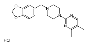 2-[4-(1,3-benzodioxol-5-ylmethyl)piperazin-1-yl]-4,5-dimethylpyrimidine,hydrochloride Structure