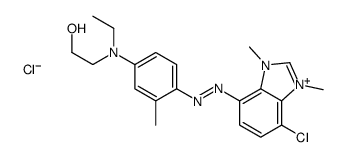5-chloro-7-[[4-[ethyl(2-hydroxyethyl)amino]-2-benzyl]azo]-1,3-dimethyl-1H-benzimidazolium chloride结构式
