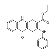 2-anilino-3-ethoxycarbonyl-1,4-dihydro-9(10H)-acridone结构式