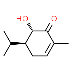 2-Cyclohexen-1-one,6-hydroxy-2-methyl-5-(1-methylethyl)-,(5S,6S)-(9CI) structure