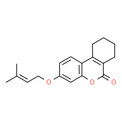 3-(3-methylbut-2-enoxy)-7,8,9,10-tetrahydrobenzo[c]chromen-6-one结构式