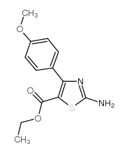 ETHYL 2-AMINO-4-(4-METHOXYPHENYL)THIAZOLE-5-CARBOXYLATE structure
