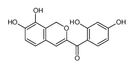 7,8-Dihydroxy-3-(2,4-dihydroxybenzoyl)-1H-2-benzopyran结构式