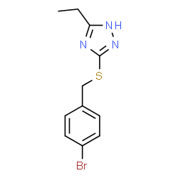 5-[(4-bromobenzyl)sulfanyl]-3-ethyl-1H-1,2,4-triazole结构式