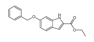 6-benzyloxy-indole-2-carboxylic acid ethyl ester结构式