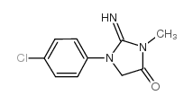 1-(4-chlorophenyl)-2-imino-3-methylimidazolidin-4-one结构式