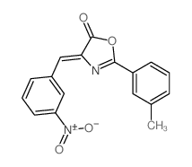 2-(3-methylphenyl)-4-[(3-nitrophenyl)methylidene]-1,3-oxazol-5-one Structure