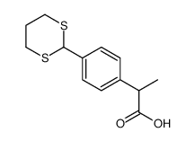 2-[4-(1,3-dithian-2-yl)phenyl]propanoic acid Structure