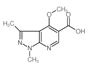 1,3-二甲基-4-甲氧基吡唑[3,4-b]吡啶-5-羧酸结构式