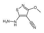 5-Hydrazino-3-methoxy-1,2-thiazole-4-carbonitrile结构式