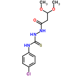 N-(4-Chlorophenyl)-2-(3,3-dimethoxypropanoyl)hydrazinecarbothioamide Structure