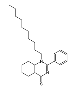 1-decyl-2-phenyl-5,6,7,8-tetrahydro-1H-quinazoline-4-thione结构式