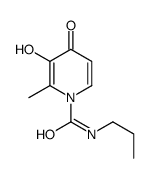 1(4H)-Pyridinecarboxamide, 3-hydroxy-2-methyl-4-oxo-N-propyl- (9CI) structure